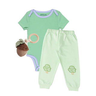 Green Woodland Baby Gift Set