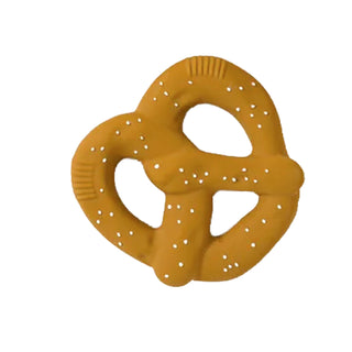 Sourdough Pretzel Natural Rubber Baby Teether at Design Life Kids