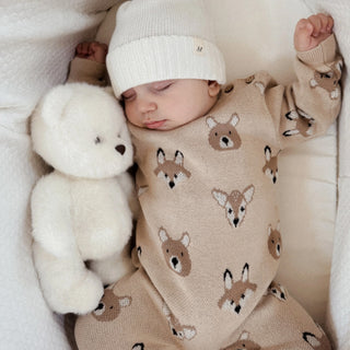 Luna and Luca Woodland Print Knit Jumpsuit at Design Life Kids