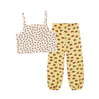 Roses Rib Top & Sweatpant Set at Design Life Kids