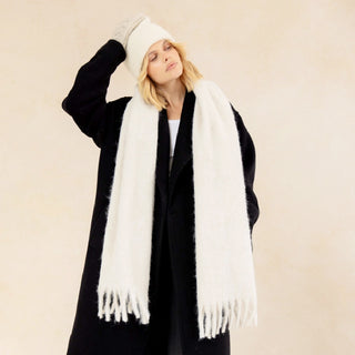 Arctic Fox Reykjavik Natural Wool Scarf at DLK