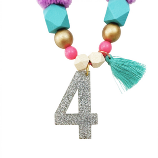 4th Birthday Beaded Necklace on DLK