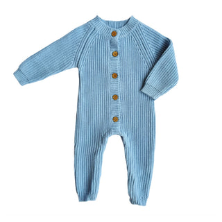 Blue Baby Knit Jumpsuit at Design Life Kids