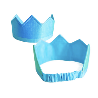 Blue Silk Play Crown for Kids Pretend Play & Birthdays on DLK