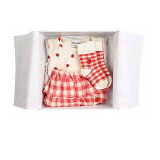 Baby Gift Box Set - Tomato Bodysuit & Vichy Accessories