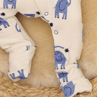 Bonnie Mob Organic Baby Onesie Elephant Print at Design Life Kids