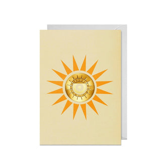 Metal Clip Greeting Card - The Sun
