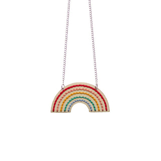 Cotton Clara-DIY Rainbow Embroidery Necklace on Design Life Kids