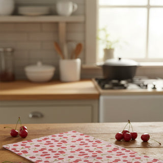 Cheery Cherries Geometry Towel at Design Life Kids