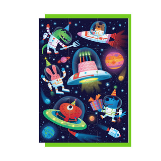 Cosmic Puzzle Birthday Card at DLK