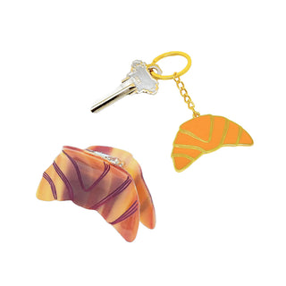 Jenny Lemons Croissant Hair Claw & Keychain Set