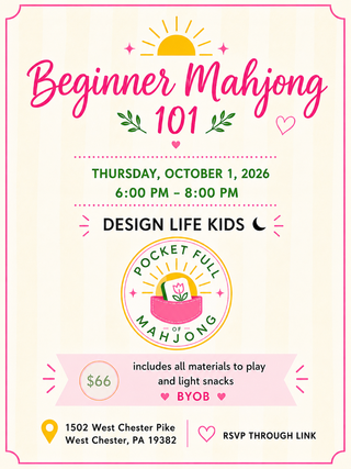 Mahjong 101 Workshop 10/01/2026 Design Life Kids on Design Life Kids
