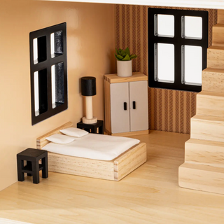 Wooden Dollhouse Bedroom Furniture & Accessories