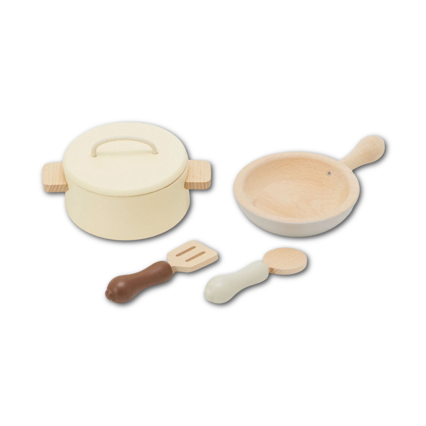 Wooden pots and pans set sales