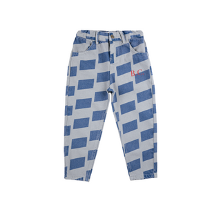 Bobo Choses Checkered Denim Pants for kids on DLK