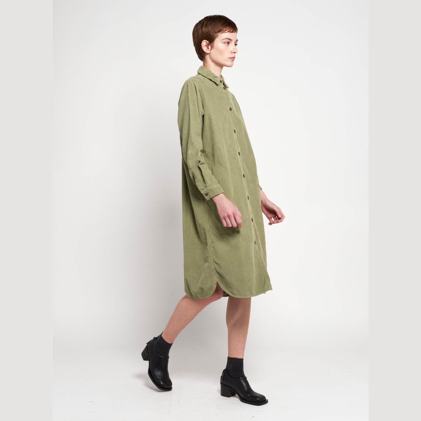 womens corduroy shirt dress Corduroy Cora Shirt Dress Brown