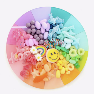 Acrylic Rainbow Color Wheel Tray