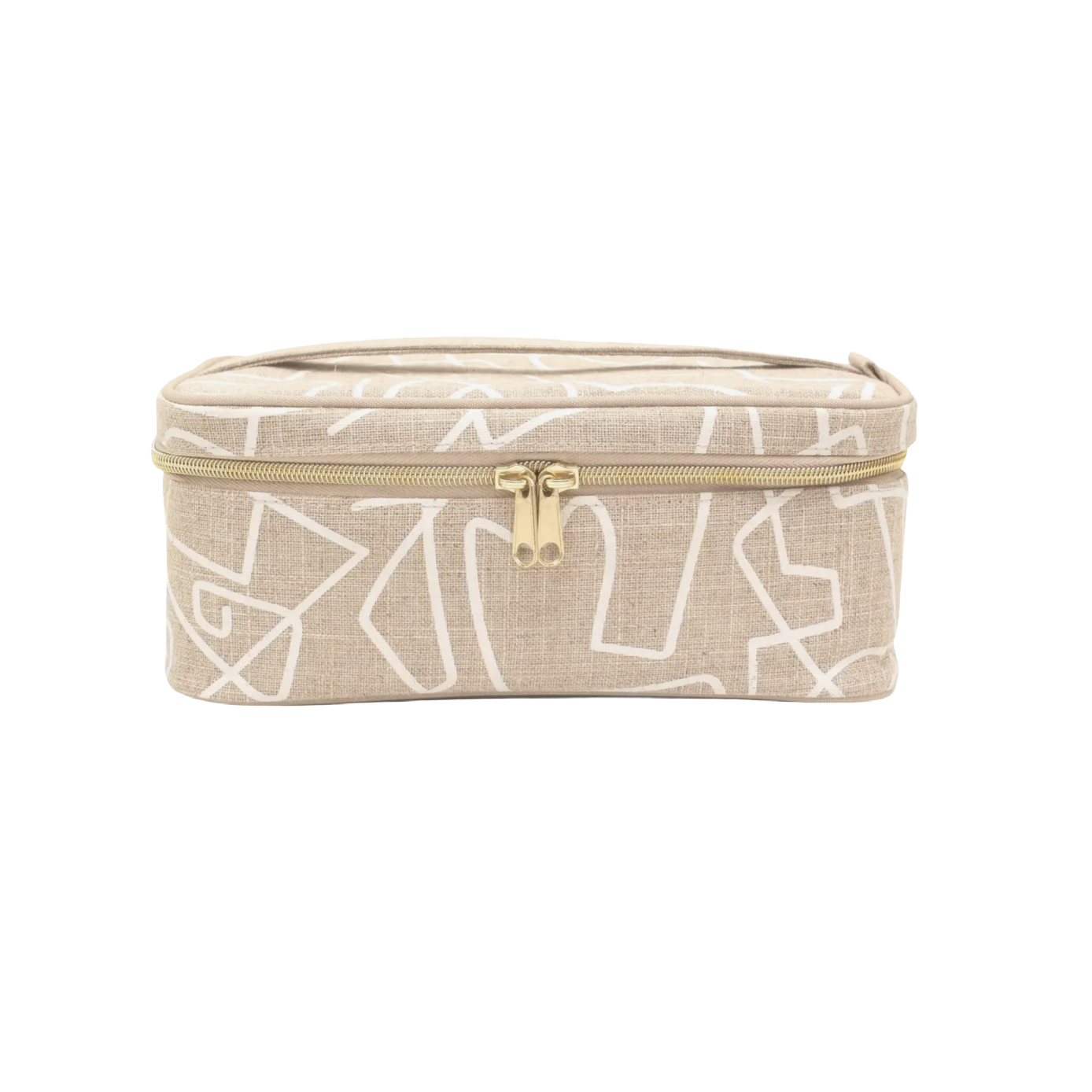 SoYoung Linen Essentials Beauty Poche, Abstract Lines