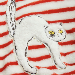 Mini Rodini Angry Cat Stripe Faux Fur Jacket on DLK