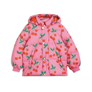 Mini Rodini Cherries Puffer Jacket for kids on DLK