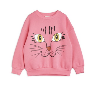 Mini Rodini Cat Face Print Sweatshirt for kids on DLK