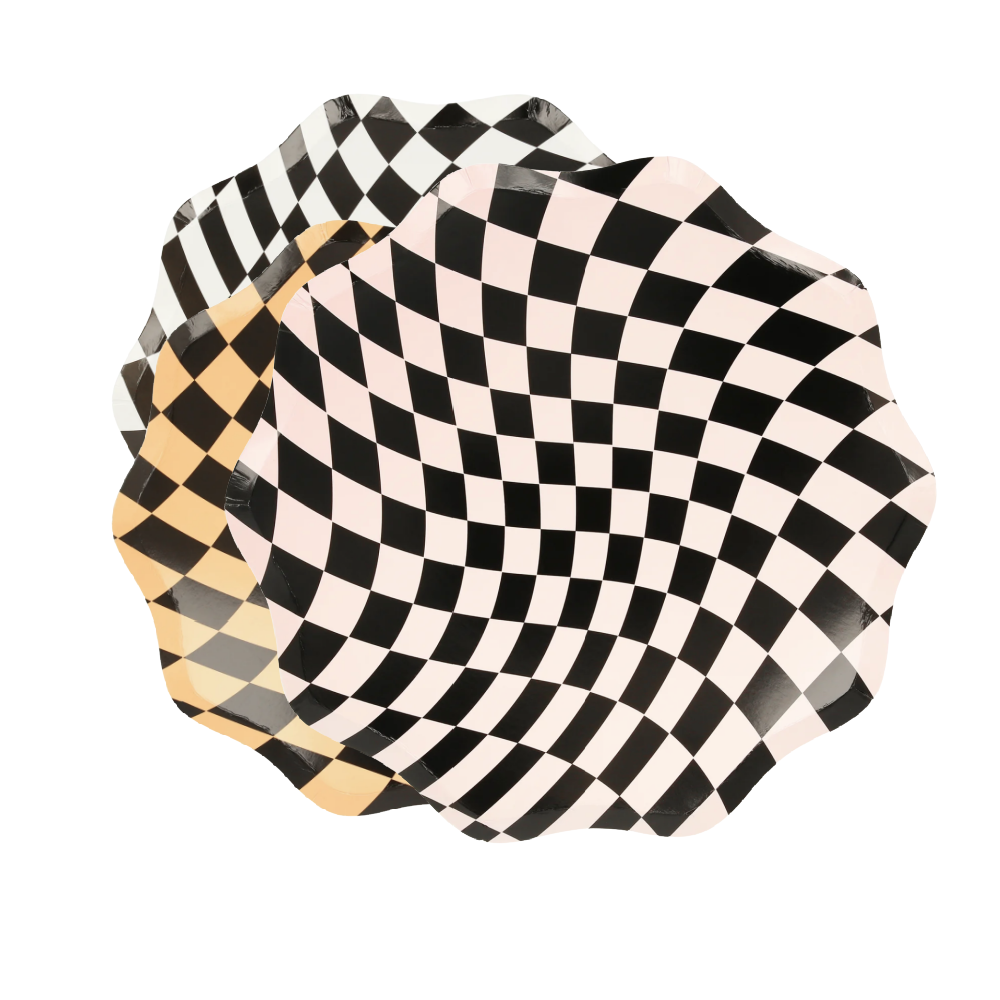 Checker Dinner Party Plates Design Life Kids