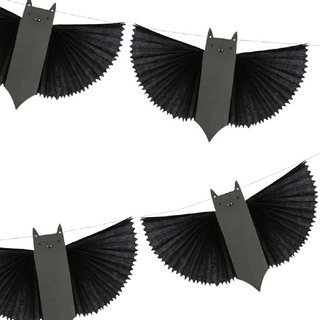Halloween Black Bat Garland on DLK by Meri Meri