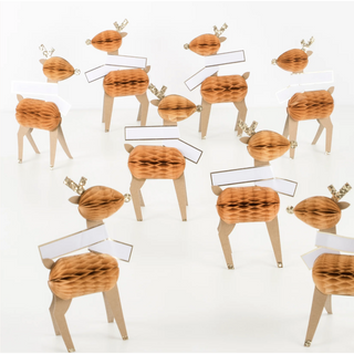 Honeycomb Reindeer Place Cards on DLK by Meri Meri