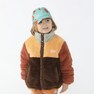 Tinycottons Color Block Polar Sherpa Jacket for kids on DLK