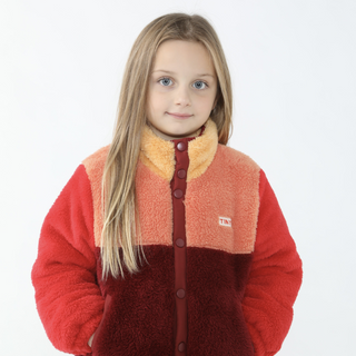Tinycottons Color Block Polar Sherpa Jacket for kids on DLK