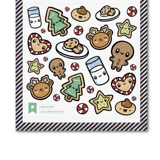 Christmas Bake My Day Stickers on DLK