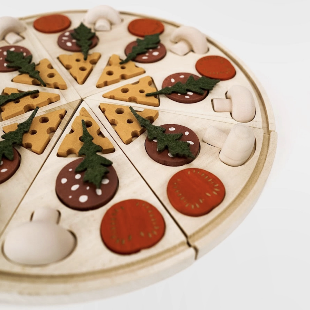 Wooden 2024 play pizza