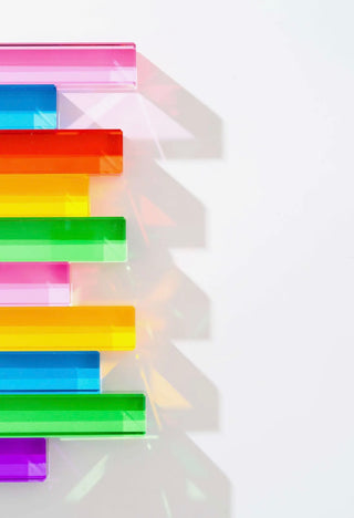 Millie Rainbow Acrylic Blocks at Design Life Kids