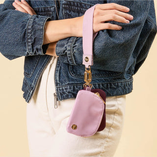 Lilac Duo Pouch Wristlet at DLK