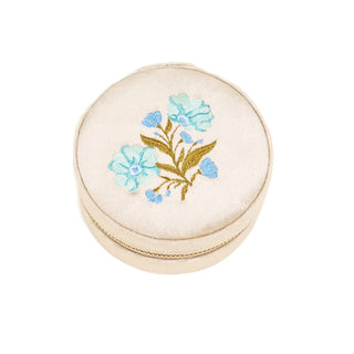 Blue Floral Velvet Jewelry Box at DLK