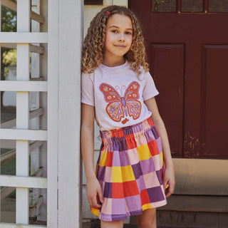 Checkered Twirl Skirt Mon Coeur on Design Life Kids