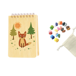 Fox Mini Wooden Notepad