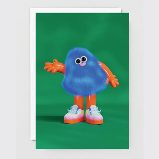 Fuzzy Sticker Birthday Card Wrap Kids on Design Life Kids