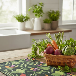 Vegetable Spring Sprout Geometry Towels at Design Life Kids