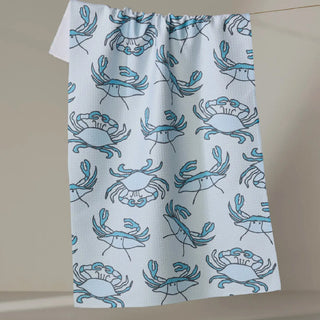 Blue Crab Geometry Towels at Design Life Kids