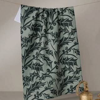 Winter Greens Foliage Geometry Towels at Design Life Kids