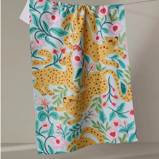 Geometry Cheetah Haven Towels at Design Life Kids