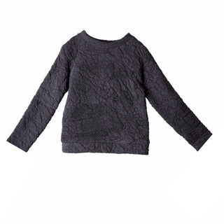 Girls Charcoal Grey Modern Sweater at Design Life Kids