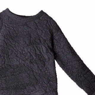 Girls Charcoal Grey Modern Sweater at Design Life Kids