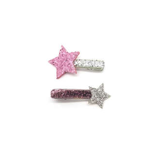 Glitter Star Hair Clip Set