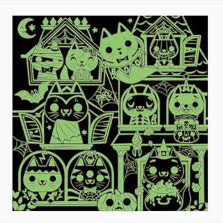 Glow in the Dark Haunted House Cats Puzzle at Design Life Kids