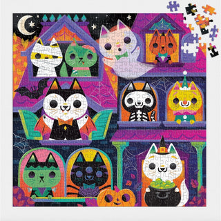 Glow in the Dark Haunted House Cats Puzzle at Design Life Kids
