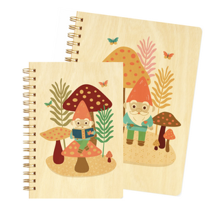 Woodland Gnome Wooden Notebook on DLK