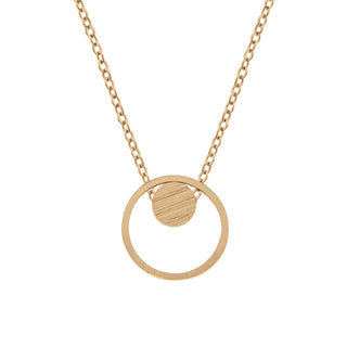 Gold Circle Andy Necklace at DLK