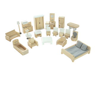 Grey Wooden Dollhouse Set